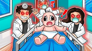 ESCAPA DE LOS DOCTORES MALVADOS 😱😭 BEBE NOOB ESCAPA DEL HOSPITAL 2 EN ROBLOX