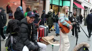 She Will Be Loved Song by Maroon 5 Amazing Cover by Zoe Clarke and Marcos De Souza on Percussion