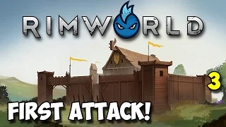 RimWorld Alpha 16 - Ep.3 - FIRST ATTACK - Tribal Let's Play Guide