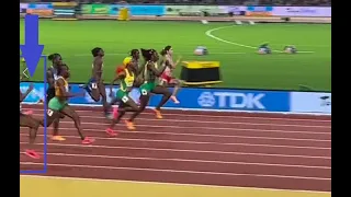 Budapest 23 World Champs  Women's 100m Final  (From last to first)