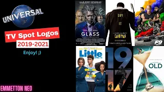 Universal Pictures TV Spot Logos 2019-2021