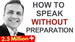 How To Speak Without Preparation? | Communication Skill | Extempore Speech| Dr. Vivek Modi | Live