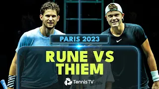 Holger Rune vs Dominic Thiem ENTERTAINING Match Highlights | Paris 2023