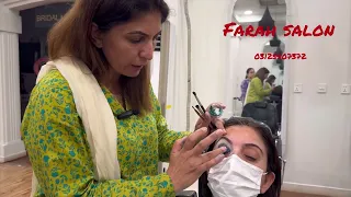 Live class | smoke Green eyes makeup tutorial | farah salon | easy method | Trutone Makeup Reviews