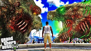 ZOMBIE GODZILLA vs ZOMBIE KING KONG in GTA 5 (Mods)