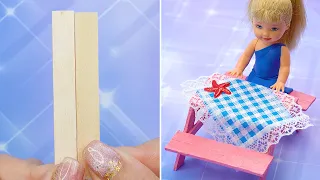 How to make Miniature Table And Chair | MINIATURE IDEAS FOR DOLLHOUSE | #Shorts