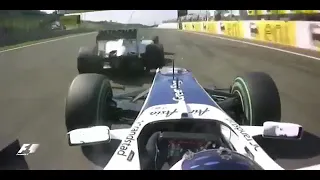 Michael Schumaher vs Barrichello.Tough moment hungary 2010