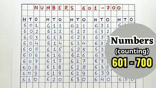 Writing Numbers 601 to 700 I 601 - 700 Numbers I Maths I Counting 601 to 700 I Learn counting