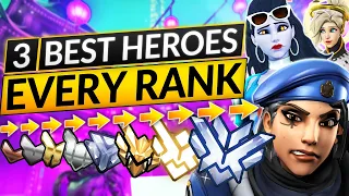 3 BEST HEROES to CLIMB out of ANY RANK - SOLO TIER LIST - Overwatch 2 Guide