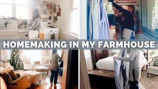 From scratch cook with me + homemaking and laundry routine