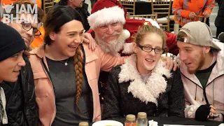 Christmas party for 350 homeless people at Birmingham New Street Station