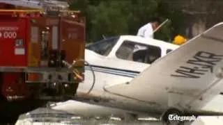Novice pilot performs textbook landing after losing wheel mid flight