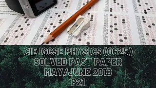 CIE A Level Physics Solved Past Paper May/June 2018 P21
