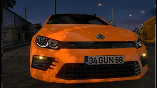 Volkswagen scirocco R  1.8 tsi teste drive in American truck simulator 1.33