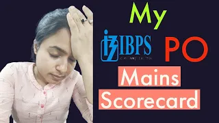 My IBPS PO Mains Scorecard|| 1st attempt🙏 #ibpspo #rrbpo #sbipo #result