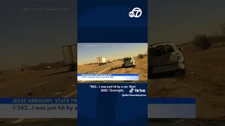 Dramatic dashcam video shows Oklahoma trooper flying after crash during traffic stop