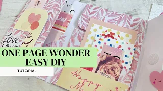 ONE PAGE WONDER MINI ALBUM / JOURNAL - TUTORIAL / NEW KIT - SNAIL MAIL IDEAS - LIZ THE PAPER PROJECT