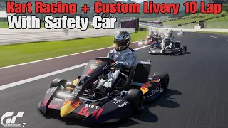 Gran Turismo 7 | Kart Racing 125 Shifter + Custom Livery 10 Lap Race Event & Safety Cars