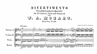 Mozart: Divertimento in D major, K. 136/125a (with Score)