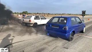 Vw Golf 1.9 TDI vs Vw Golf 1.9 TDI drag race 1/4 mile 🚦🚗 - 4K