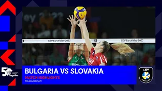 Bulgaria vs. Slovakia I Match Highlights 1/8 Finals I CEV EuroVolley 2023 Women