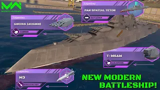 New Battleship! Pan Spatial Teton Review and Full Gameplay ! | Escort Mode | Modern Warships