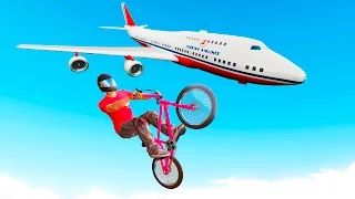 GTA 5 ТРЮКИ - КАК НАУЧИТЬСЯ ЛЕТАТЬ НА ВЕЛОСИПЕДЕ BMX В ГТА 5 - ОБУЧЕНИЕ ГЛАЙДУ