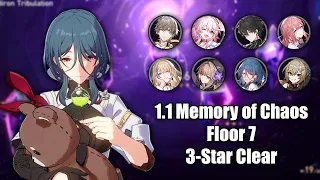 1.1 MoC Floor 7 Three Star Clear With Free Characters Only [Honkai: Star Rail]