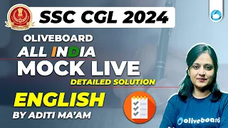 Oliveboard 18th-19th May SSC CGL Live Mock Test With Solutions |SSC CGL 2024 English Live Mock Test