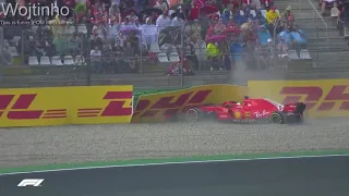 Sebastian Vettel crashes but commentary is wrong
