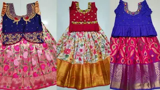 Latest Designer Kids Lehenga Collection|Pattu Langa Blouse Design|Pattu Pavadai Designs