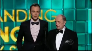 Jim Parsons and Bob Newhart present at the Emmys 2013