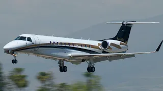 VAN NUYS AIRPORT PRIVATE JETS | Plane landing and takeoff video