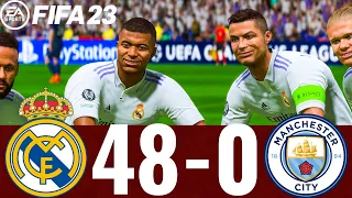 FIFA 23 - MESSI, RONALDO, MBAPPE, NEYMAR, ALL STARS - REAL MADRID 48-0 MAN CITY - UCL FINAL!