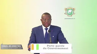 EN DIRECT |  Compte-rendu du Conseil des Ministres de ce mercredi 13 septembre  2023