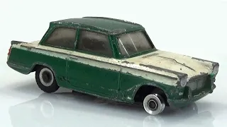 Triumph Herald full renovation. Dinky Toys No. 189. Enriched with a new interior.