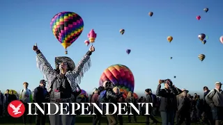 Watch again: Hot air balloons fill the skies above New Mexico