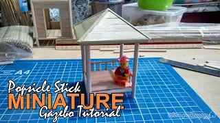 Popsicle Stick Miniature Gazebo // DIY FULL TUTORIAL