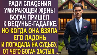 Ради спасения жены, богач пришёл к ведунье-гадалке. Но когда она взяла его ладонь и прошептала...