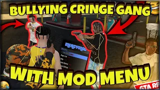 BULLYING CRINGE GANGS WITH MOD MENU (GTA 5 RP)