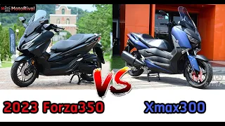 เทียบสเป็กเทคนิค 2023 Forza350 vs XMAX300 ราคาเท่ากันคันไหนดี?