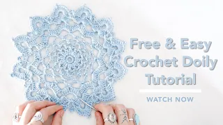 Easy Crochet Doily Tutorial For Beginners, Quick Doily Pattern, Flower Doily Crochet Pattern