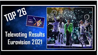 TOP 26 | Official Televoting Results | Eurovision 2021| Final Televoting Ranking