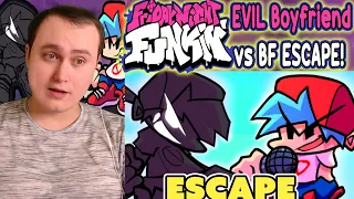 FRIDAY NIGHT FUNKIN' mod EVIL Boyfriend vs BF ESCAPE! | Reaction