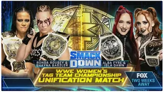 WWE SMACKDOWN LIVE TODAY FULL MATCH RONDA ROUSEY, SHAYNA BASZLER VS ALBA FYRE & ISLA DAWN