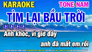 Karaoke Tìm Lại Bầu Trời Tone Nam Nhạc Trẻ Xưa Hay | Karaoke Phi Long