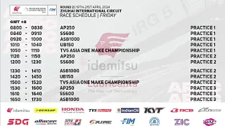 [LIVE] Idemitsu FIM Asia Road Racing Championship Round 2 - Day 1 (1/2) practice session