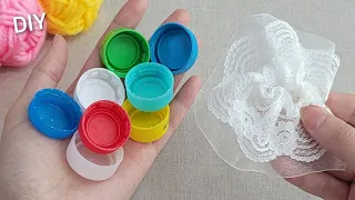 I Do this and Sold them all ! Super genuis Recycling Idea with Plastic pot lids - DIY
