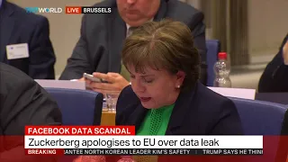 Zuckerberg apologises to EU over Facebook data leak