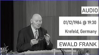 Ewald Frank - Krefeld Germany 01/12/1984 19:30PM (AUDIO) ENGLISH